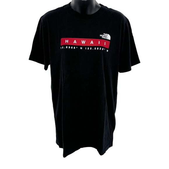 The North Face Black Hawaii Graphic Tee Shirt Mens Crew Neck Size Medium M EUC - Picture 1 of 7